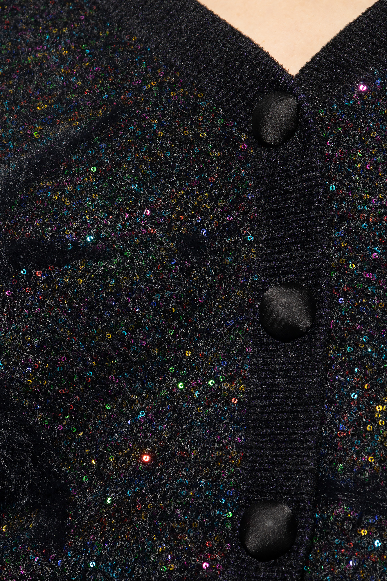 Sequin hot sale black cardigan